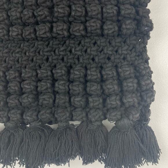 CLEOBELLA Macramé Black Thalia Tote with Shell Handles - Picture 7 of 14